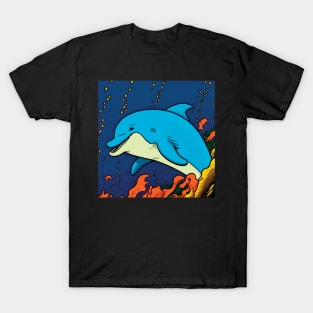 Smiling Underwater Dolphin T-Shirt